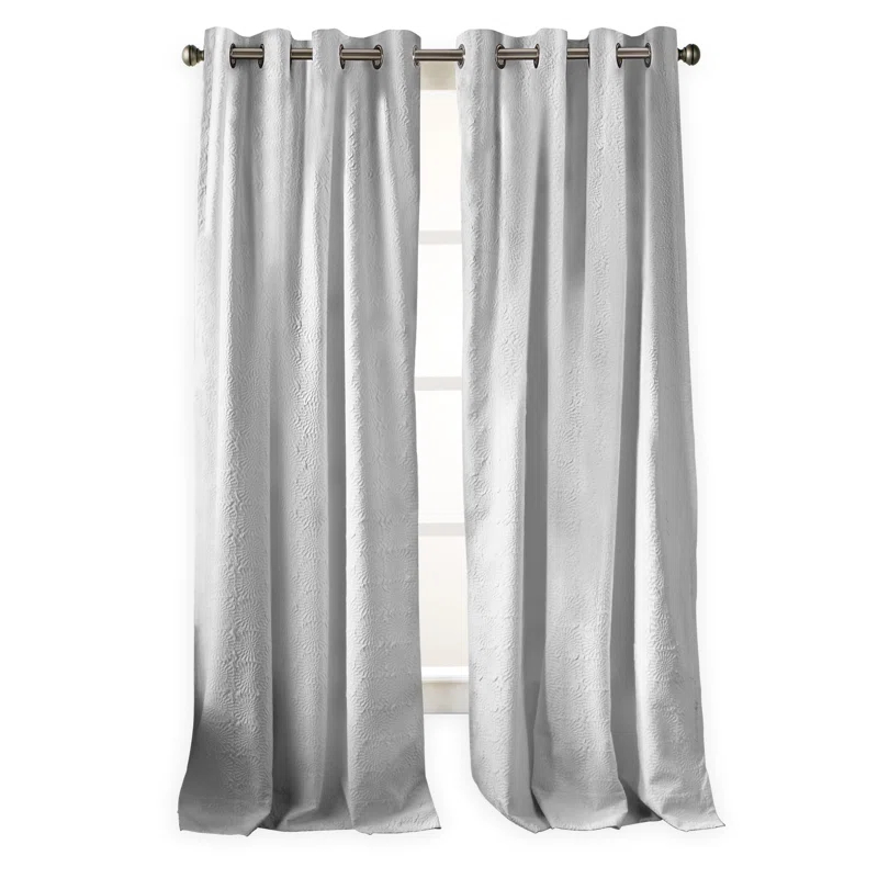 DKNY Chrysanthemum Solid Color Grommet Curtain Panel Pair (Set of 2)