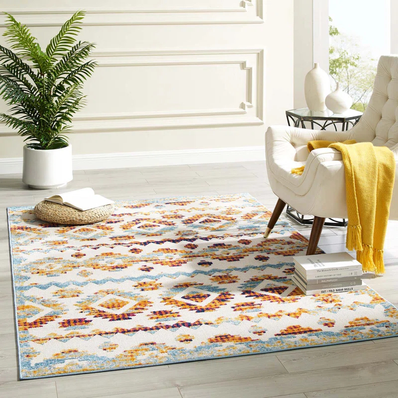 Modway Modway Reflect Contemporary Abstract Diamond Indoor and Outdoor Area Rug