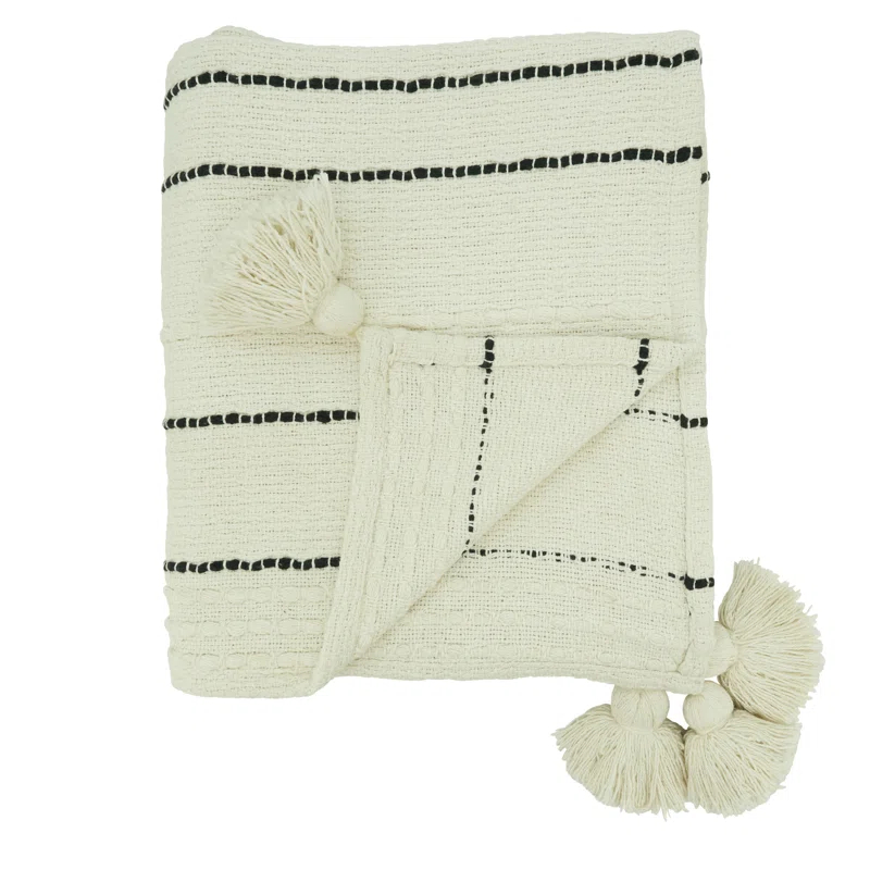 Saro Sevan Collection Hand Woven Throw Blanket