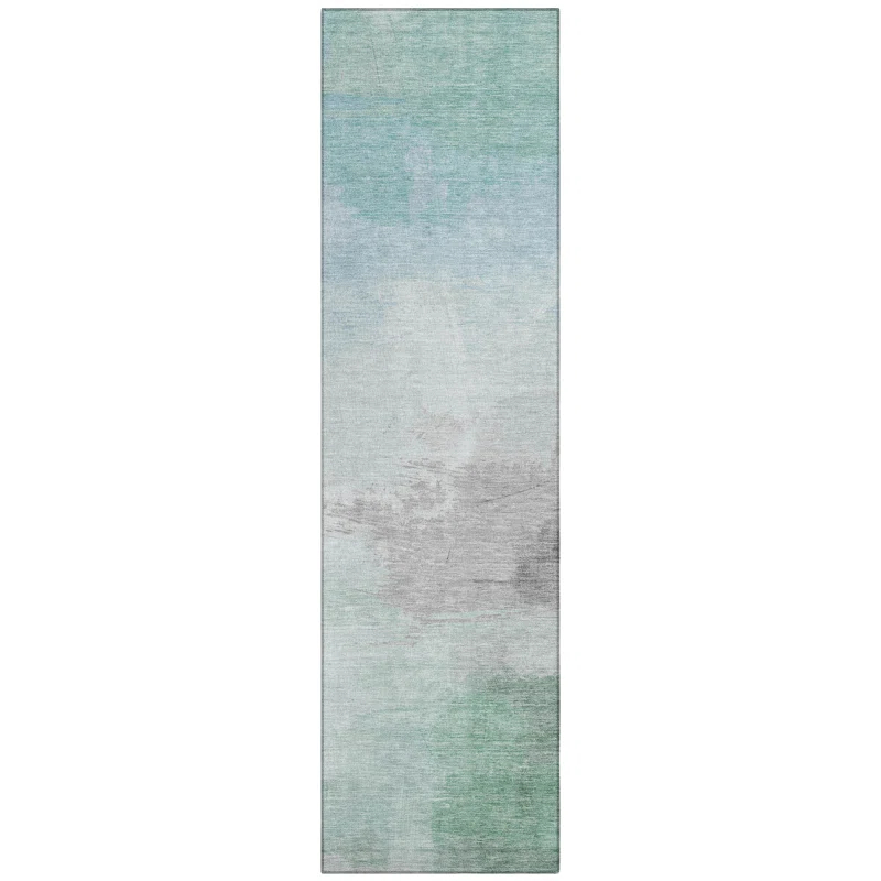Machine Washable Indoor/Outdoor Chantille ACN1521 Seafoam Rug