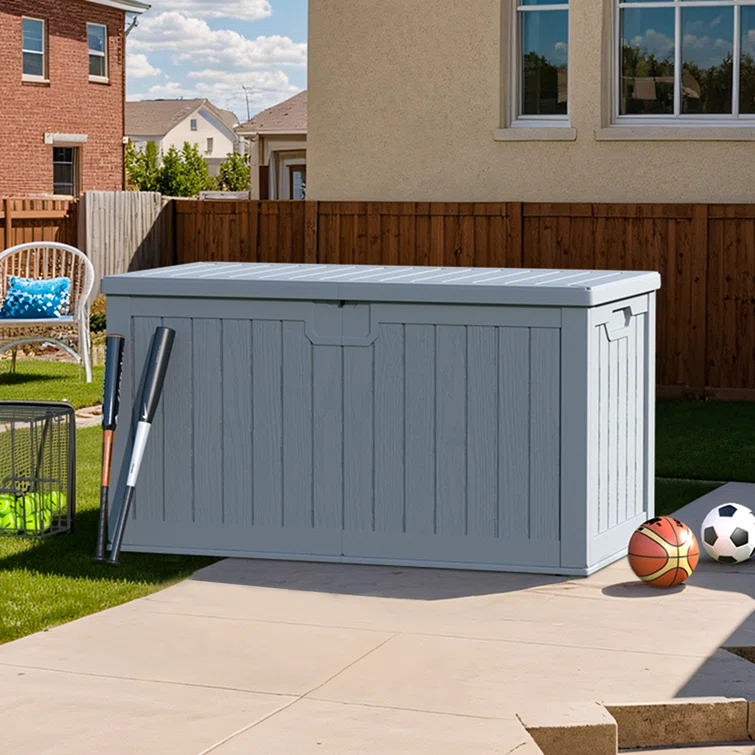 Patiowell 230 Gallons Water Resistant Resin Lockable Deck Box