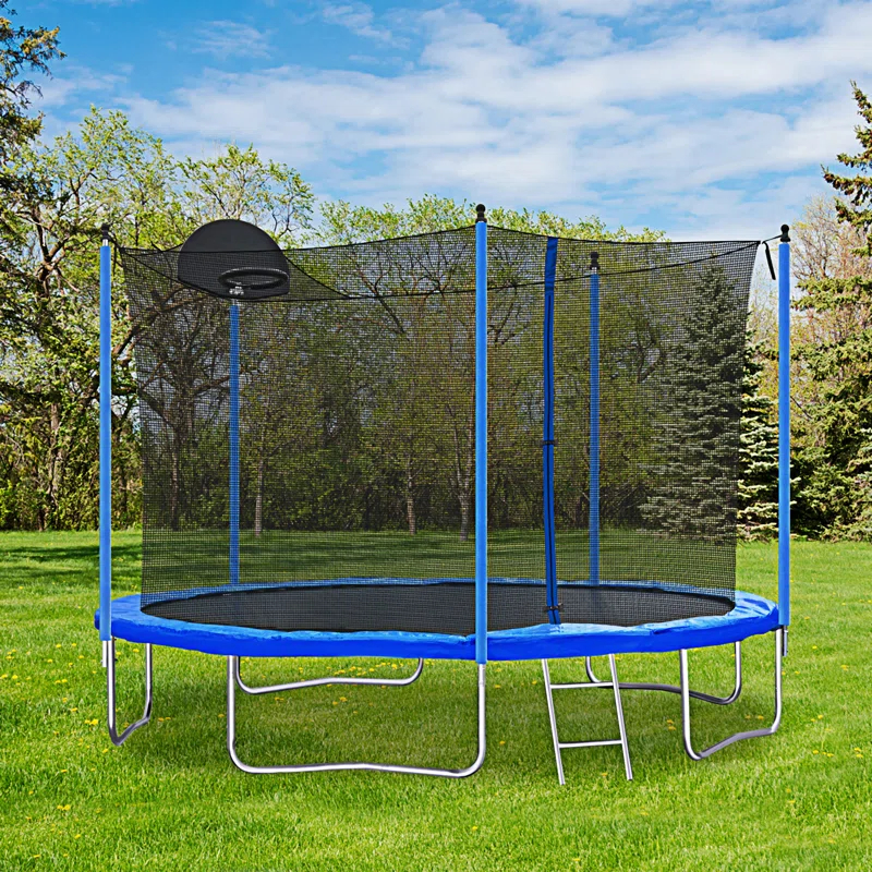 Audiohome Audiohome 12' Round Backyard Trampoline with Safety Enclosure