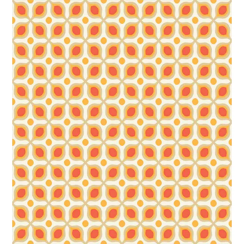 Ambesonne Cottage Americana Geometric Shapes Duvet Cover Set