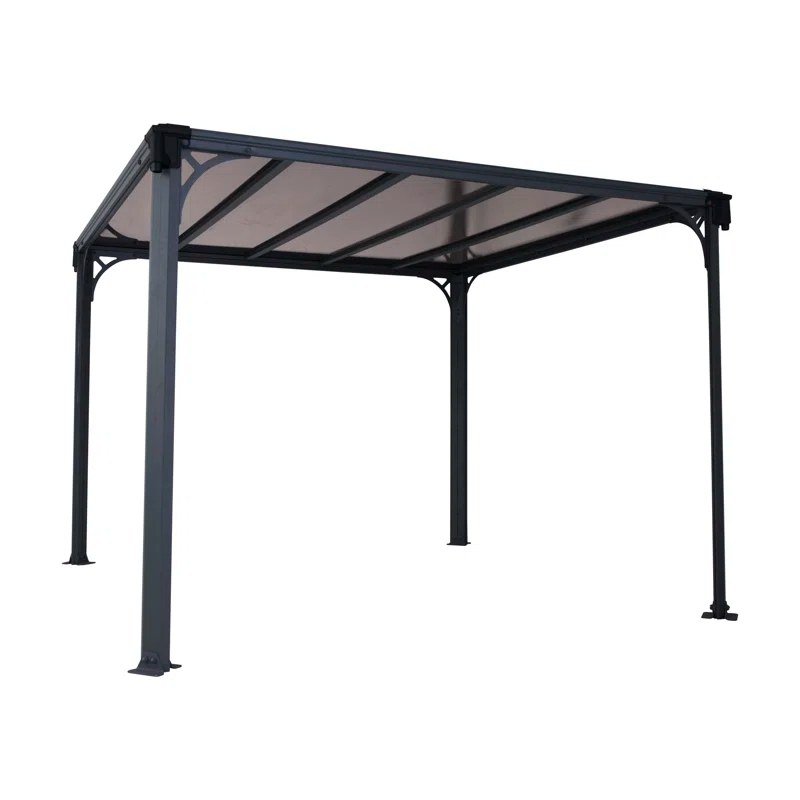 Canopia Canopia - Milano Aluminum Flat Top Gazebo with Polycarbonate Roof Panels – Durable Modern Outdoor Patio Shelter