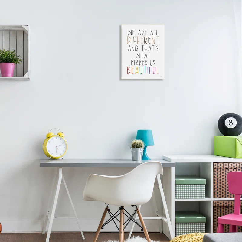 " Different Is Beautiful Inspirational Quote " by Lux + Me Designs