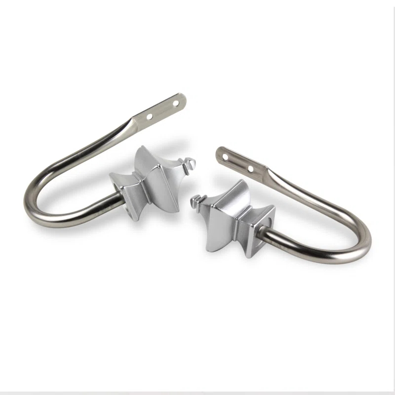 Rod Desyne Esta Steel J-Hooks/Resin Finials Curtain Holdback (Set of 2)