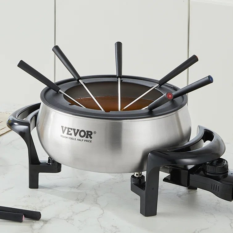 Vevor 3 qt. Stainless Steel Fondue Set & Reviews | Wayfair