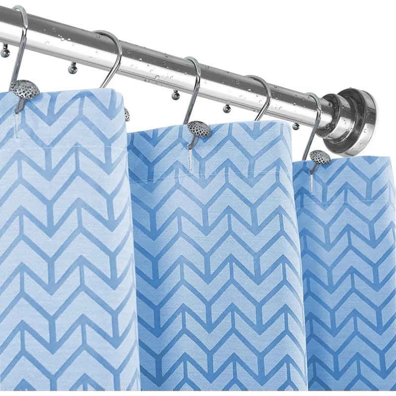 JDLiving Maxda Premium 43"- 72" Adjustable Rustproof Straight Tension Shower Curtain Rod- No Drill