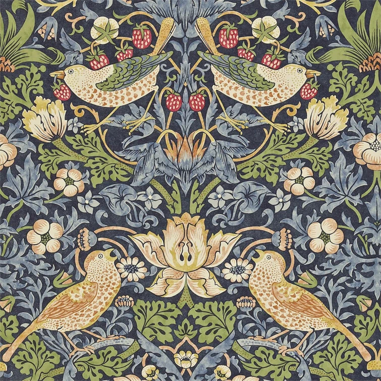 Morris & Co. Strawberry Thief Wallpaper & Reviews | Perigold