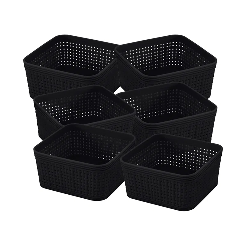 Simplify Simplify Plastic Basket (Set of 6)