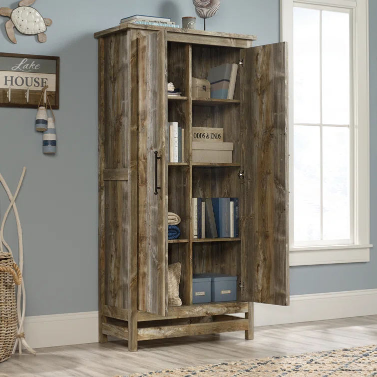 Gracie Oaks Karn 35.197'' Wide 6 - Shelf Storage Cabinet