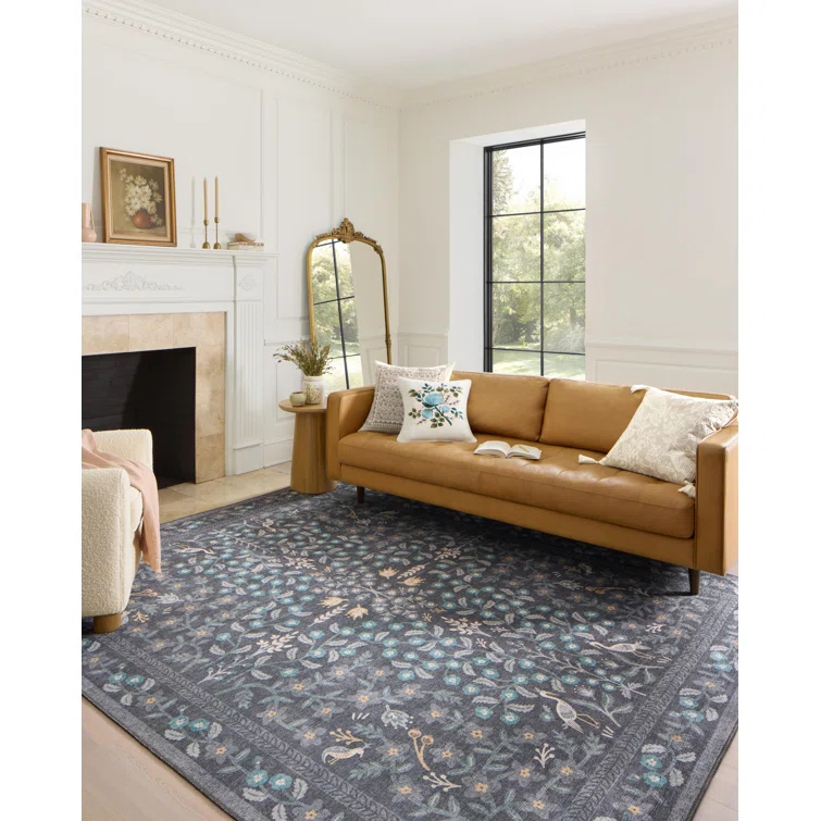 Rifle Paper Co. x Loloi Maison Nightingale Black Rug