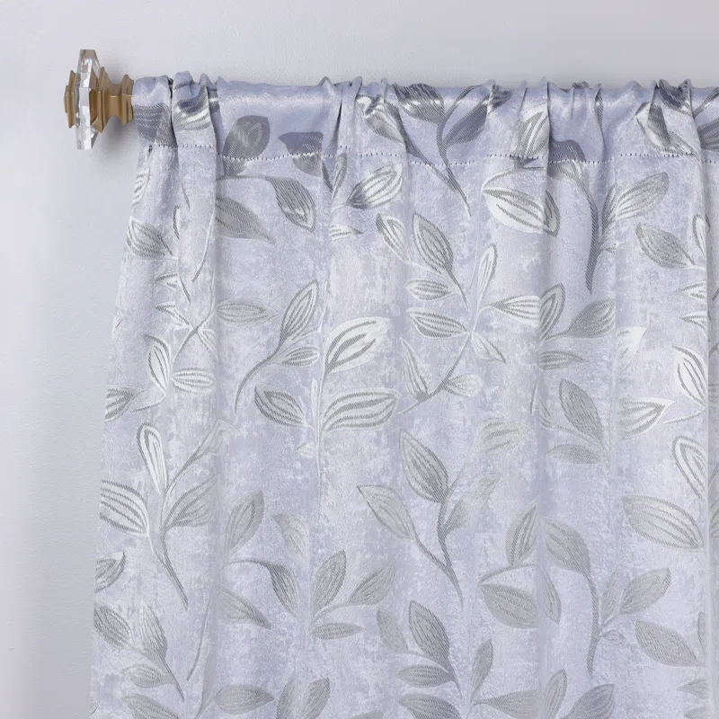 Superior Modern Bohemian Leaves Polyester Machine Washable Room Darkening Blackout Curtains by Superior (Set of 2)