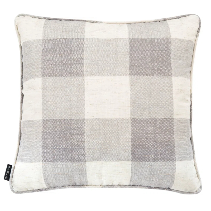 Safavieh Fernla Plaid Reversible Throw Pillow