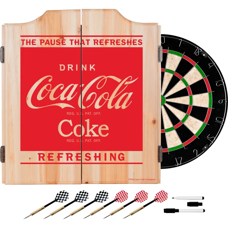 Trademark Global Trademark Global Bristle Dartboard And Cabinet Set (Darts Included)