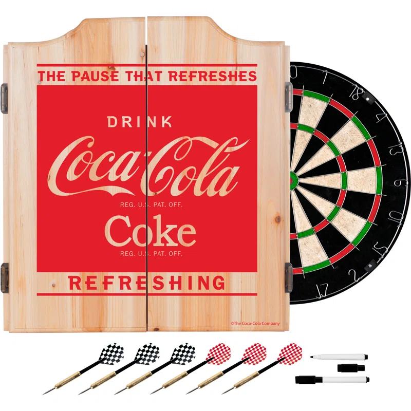 Trademark Global Trademark Global Bristle Dartboard And Cabinet Set (Darts Included)