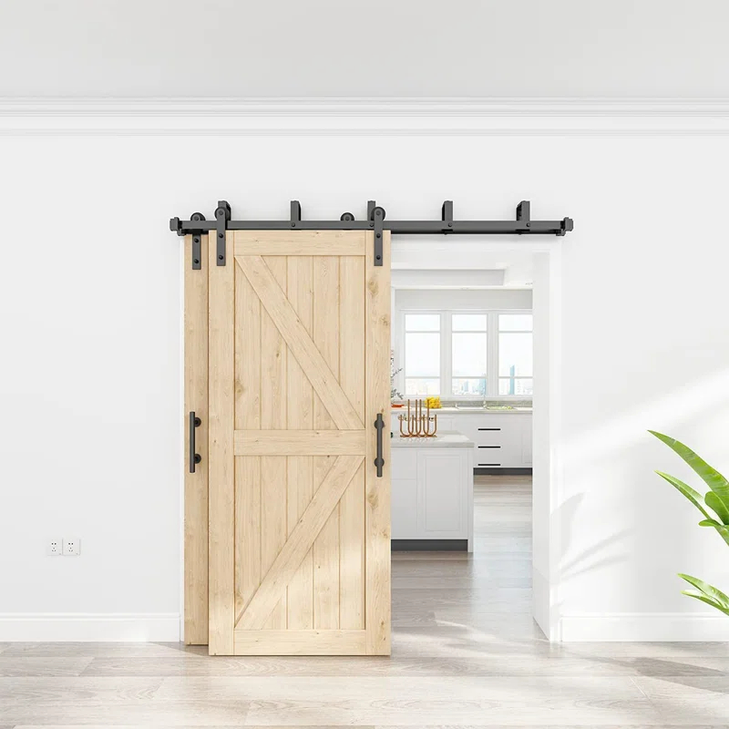 Double Bypass Barn Door Hardware Kit