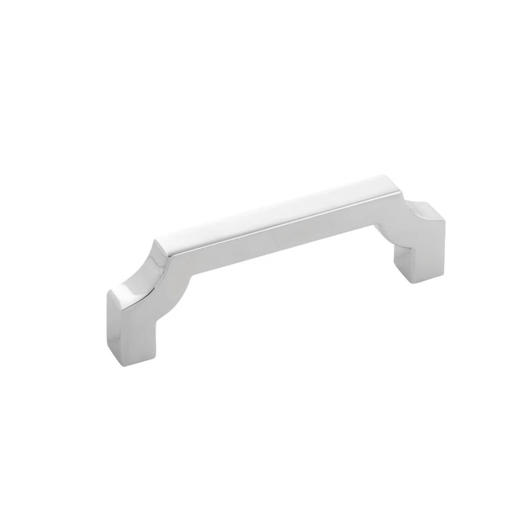 Matte Chrome 3-inch Modern Bar Handle with Mounting Hardware