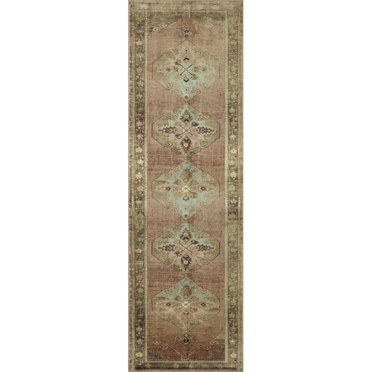 Magnolia Home By Joanna Gaines X Loloi Sinclair Machine Washable Clay / Tobacco Area Rug
