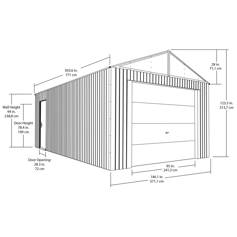 Sojag Everest Metal Garage Shed