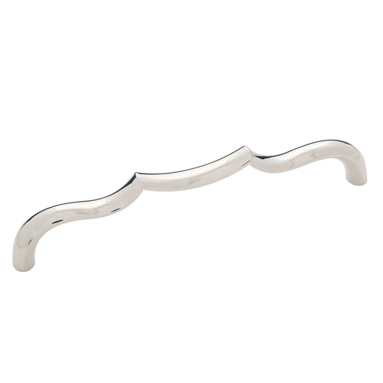 Polished Nickel Modern Transitional Cabinet Handle, 6 3/4 in