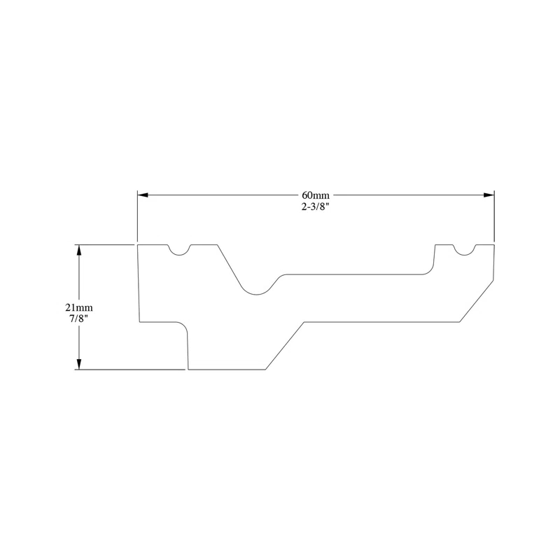 Orac Decor 0.75'' H x 78.75'' W x 2.38'' D Plastic Crown