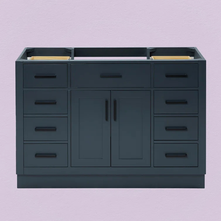 Ariel T048s-Bc Hepburn 48" Single Free Standing Vanity Cabinet Only - Blue