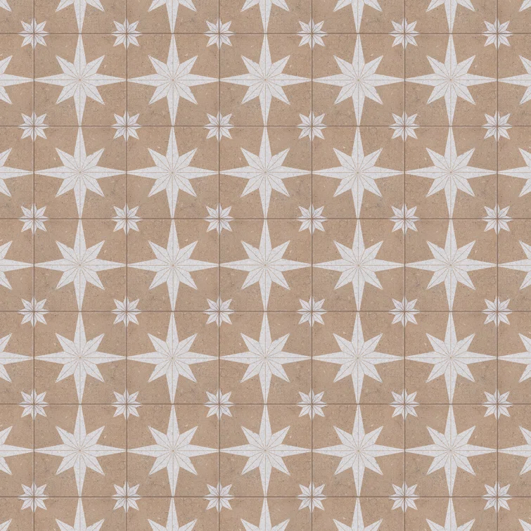 Merola Tile Compass Star 8" x 8" Porcelain Stone Look Wall & Floor Tile