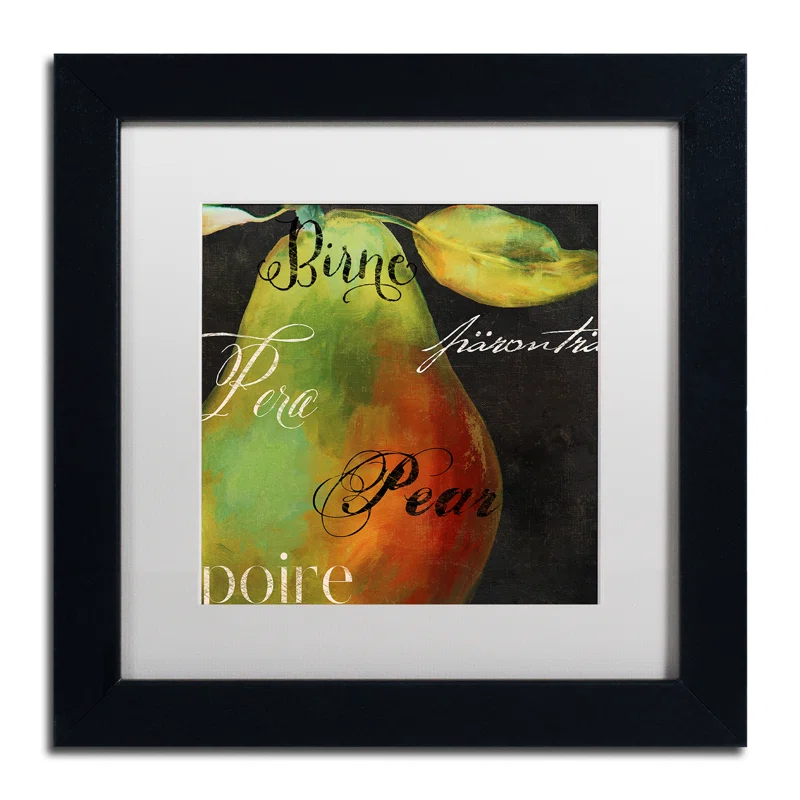Trademark Fine Art 'Painted Pear I' by Color Bakery Framed Graphic Art | Wayfair