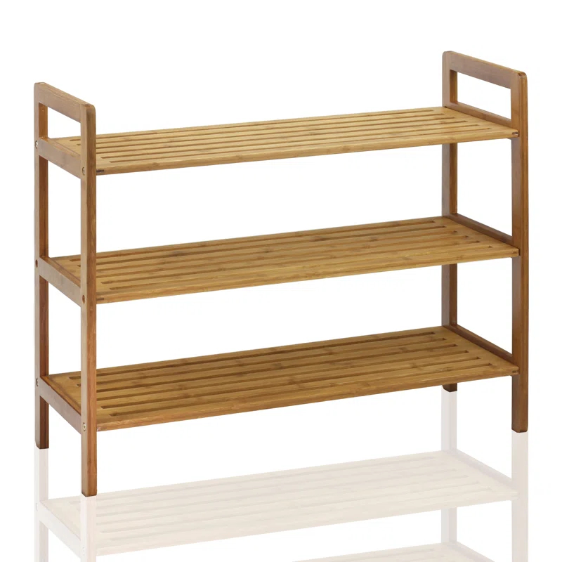 Symple Stuff 12 Pair Stackable Solid Wood Shoe Rack