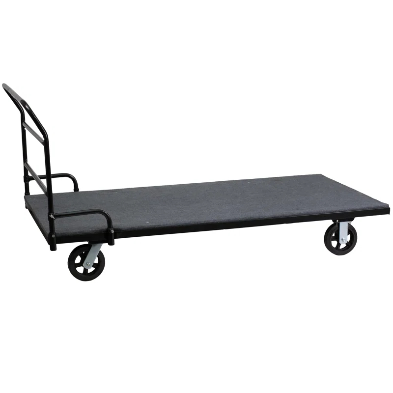 Flash Furniture Regency Folding Table Dolly with Carpeted Platform for Rectangular Tables