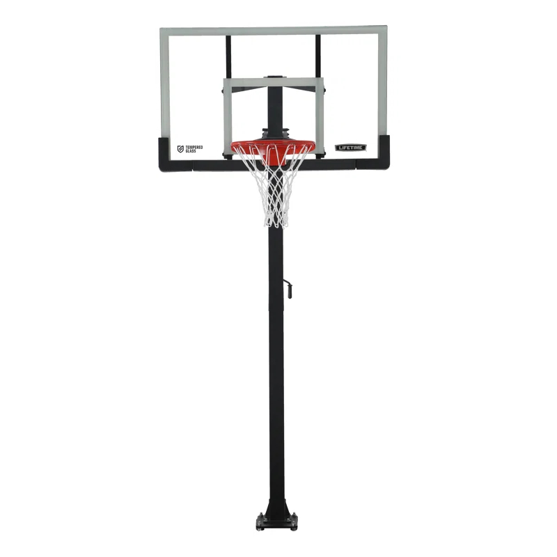 Lifetime Lifetime Height Adjustable Bolt Down Basketball Hoop (54" Tempered Glass Backboard)