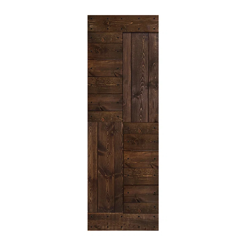 Mr. Wood Patented Product S Style Sliding Barn Door Without Installation Hardware Kit (Door Slab Only) - Assembly Required