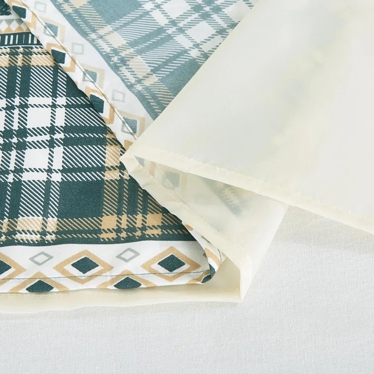 Chezmoi Collection Lake Northwest Cabin Lodge Window Curtain Set (Set of 2)