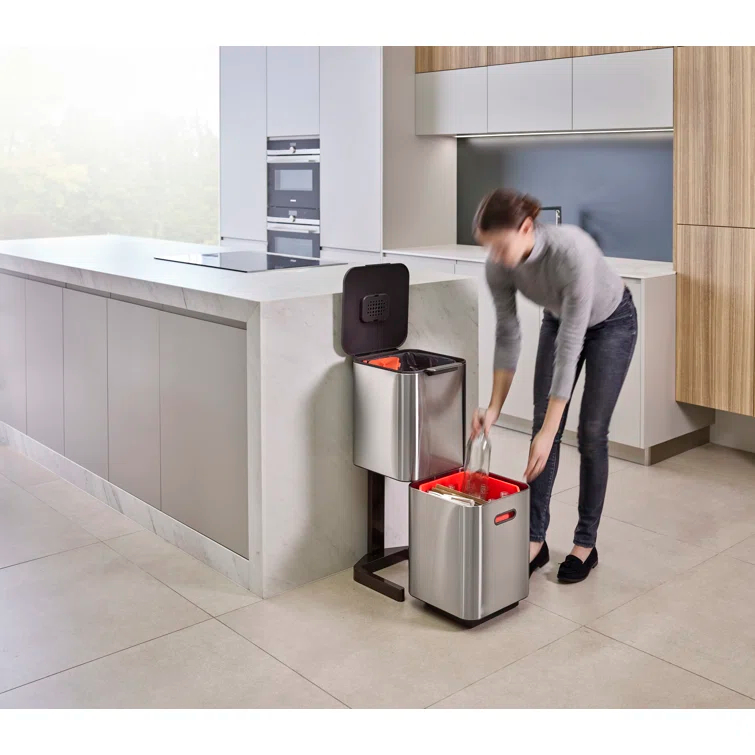 Joseph Joseph Totem Waste & Recycling Dual Kitchen Trash Can