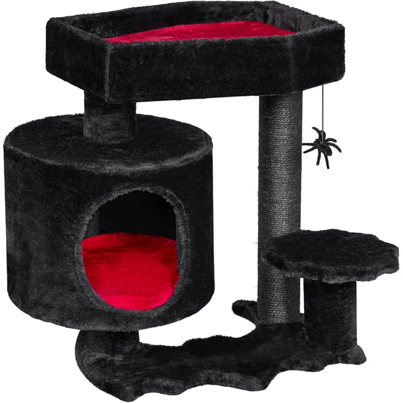 Gothic Cat Tree with Coffin, Gothic Cat Tower with Condo