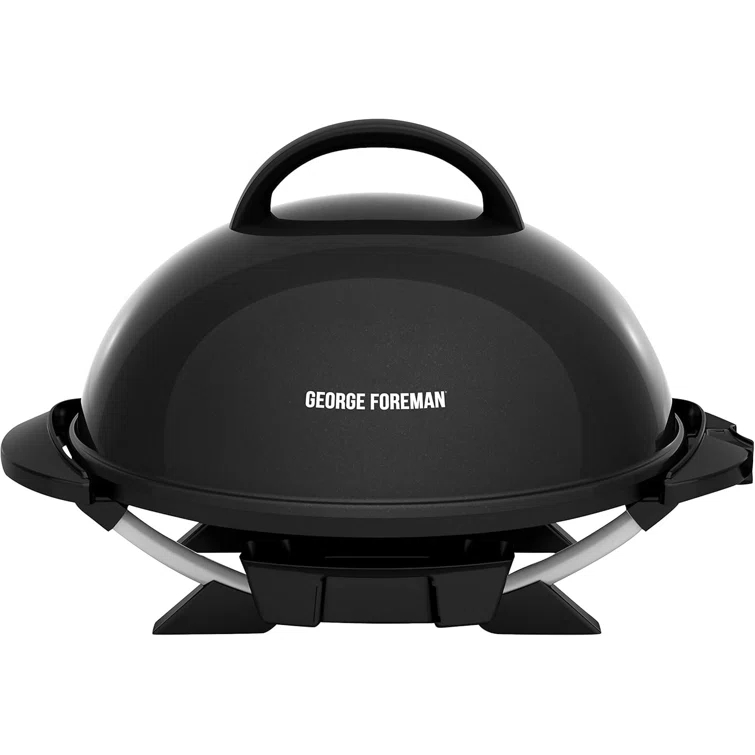 George Foreman George Foreman Indoor/Outdoor Electric Patio Grill, Apartment Approved, 15-Serving, Removable Stand, Black