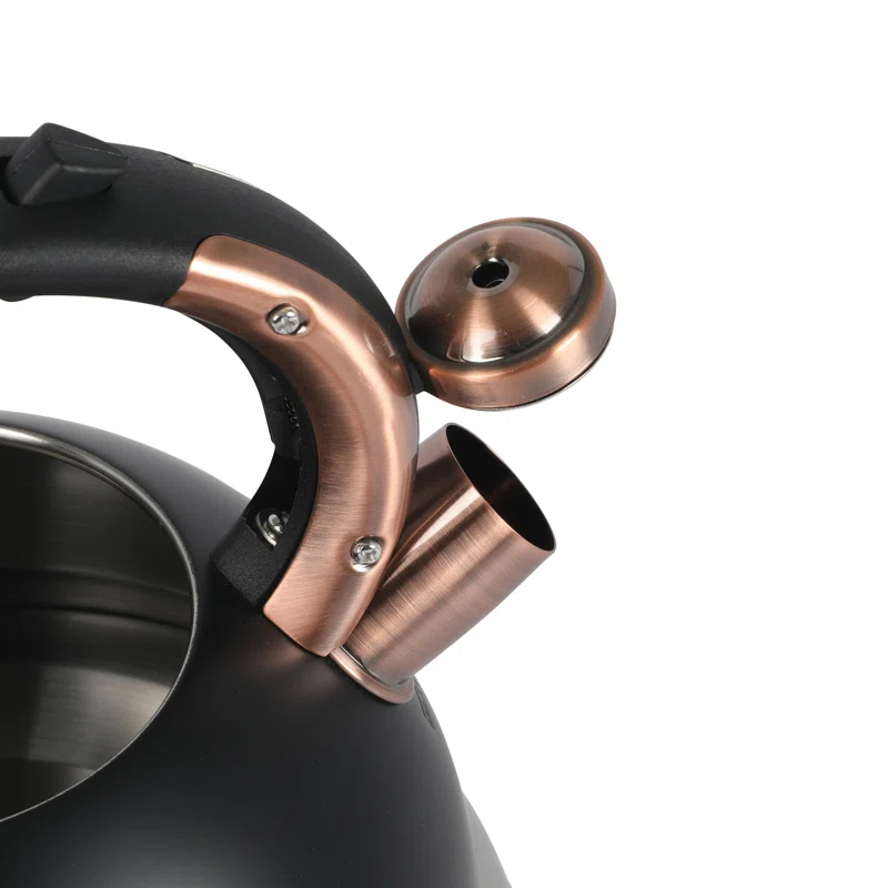 Mr. Coffee Mr. Coffee Flintshire 2.2 Quart Large Whistling Stainless Steel Tea Kettle - W/ Copper