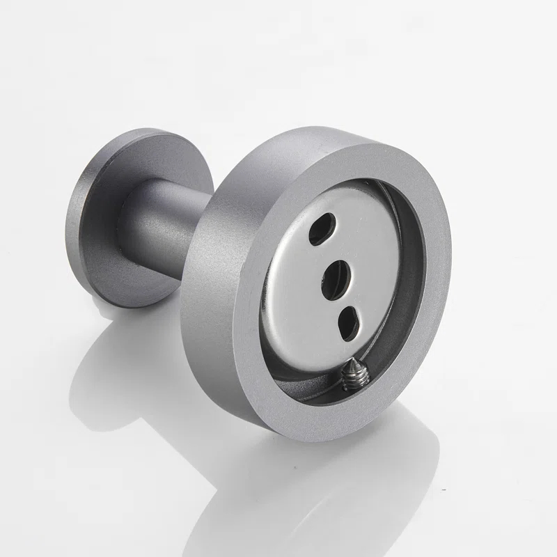 Hermitage Bath HB-TH2-GY Redolent 2 Pack Knob Robe/Towel Hook Withscrews In Grey