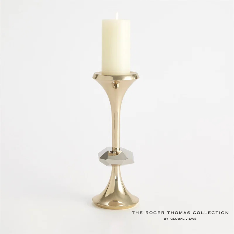 Gabriel Brass Candle Holder-Lg