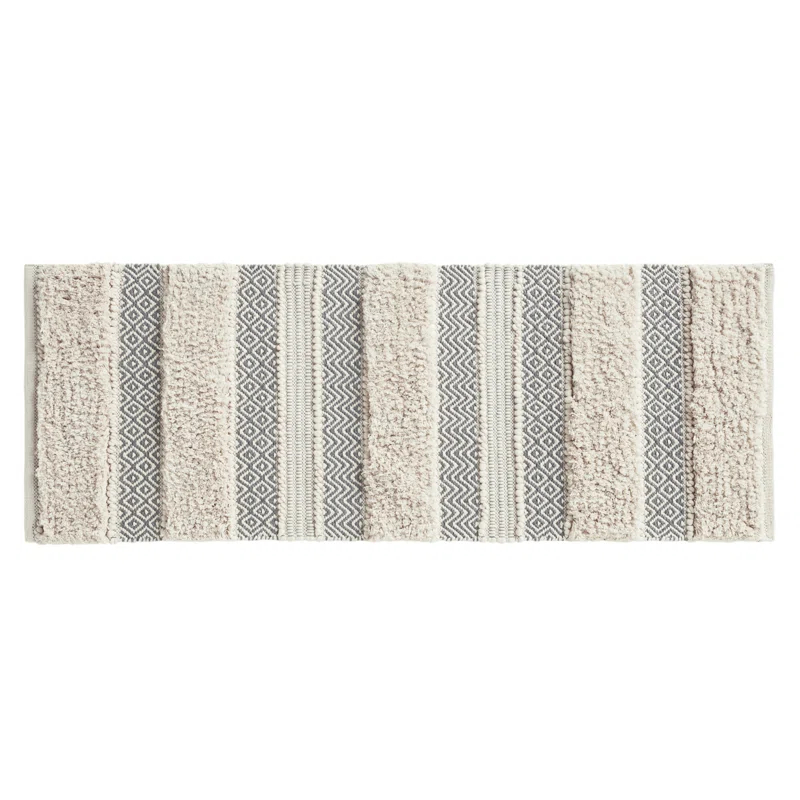 INK+IVY Asher Cotton Blend Bath Rug with Non-Slip Backing