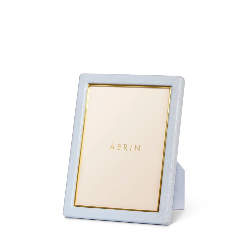 AERIN Piero Leather Picture Frame with Mat