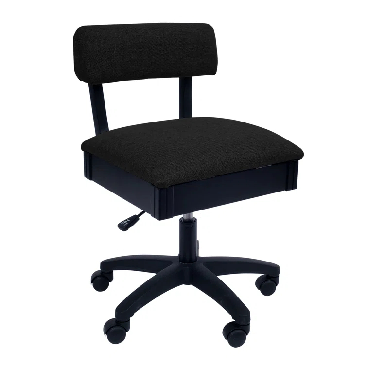 Arrow Sewing Adjustable Height Hydraulic Sewing Chair with Under Seat Storage by Arrow Classic Sewing Furniture