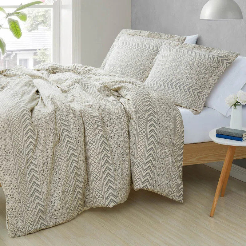 Brooklyn Loom Brooklyn Loom Chase Cotton Blend Geometric Shapes Comforter Set