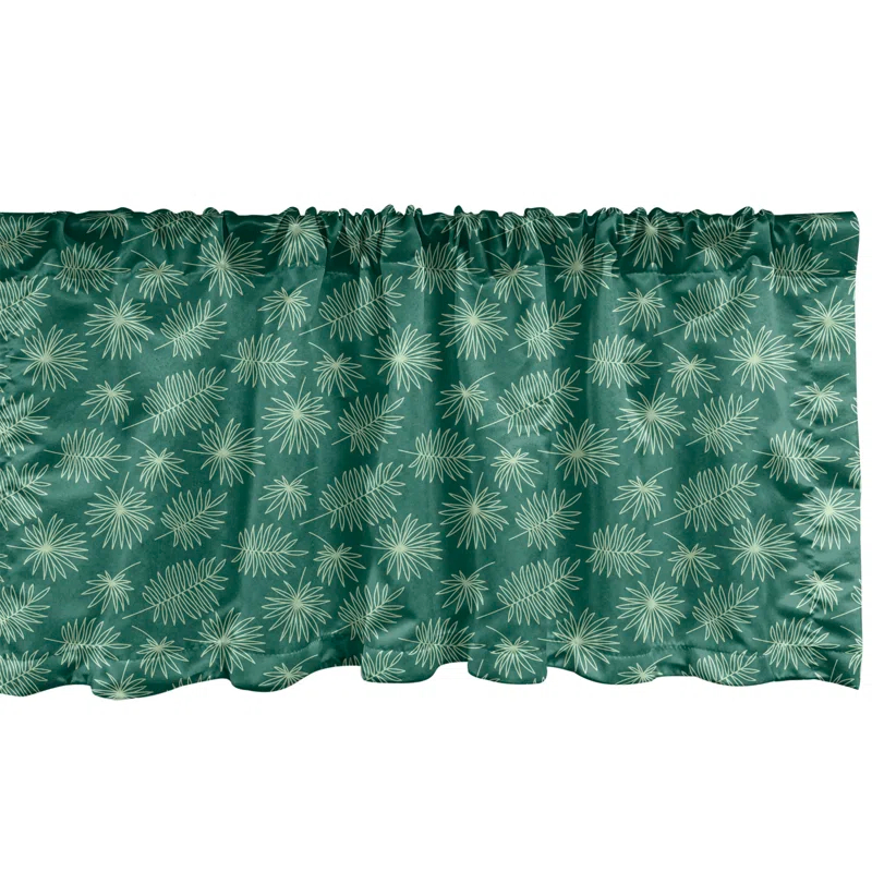 Ambesonne Floral Valance Pack of 2 Palm Tree Tropical Leaves 97138