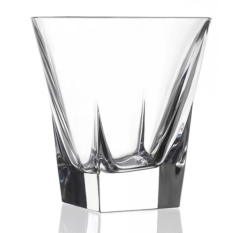 Lorren Home Trends Fusion 8oz. Crystal Whiskey Glass Set (Set of 6)