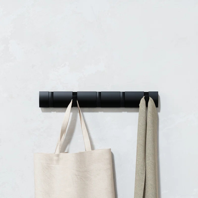 Umbra Flip Solid Wood Wall 5 - Hook Wall Mounted Coat Rack