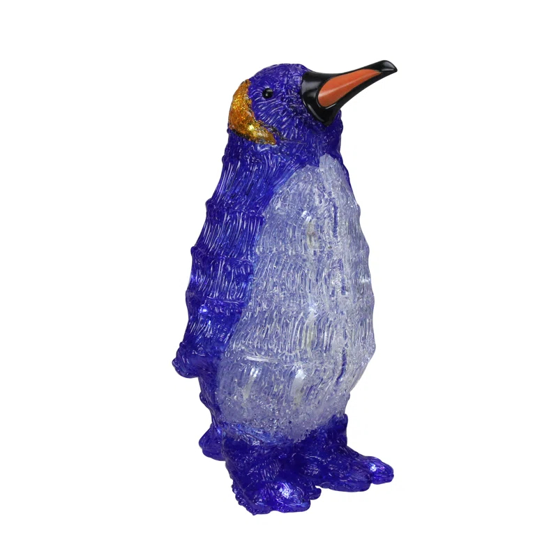 Northlight Seasonal 12.5" Lighted Commercial Grade Acrylic Penguin Christmas Display Decoration