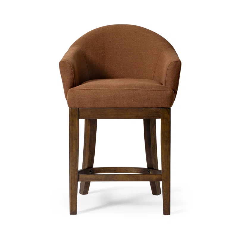 Maven Lane Maven Lane Isabella Swivel Stool Upholstered with Canvas Fabric