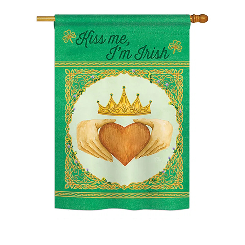 Breeze Decor Double Sided 40'' H x 28'' W Polyester St. Patrick's Day House Flag